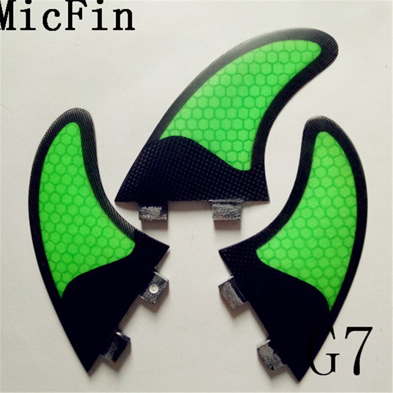 hotsales FCS G7 surf fins with fiberglass honeycomb for surfing size L 3pcs/set