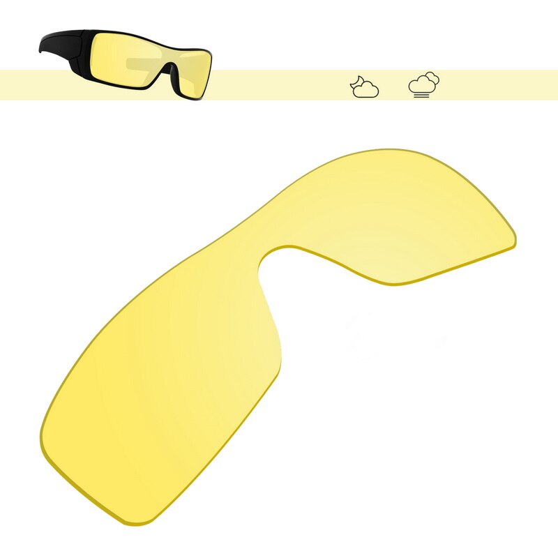 Glintbay – lentilles de lunettes de soleil polarisées de remplacement, pour Oakley Batwolf, plusieurs Options: Crystal Yellow