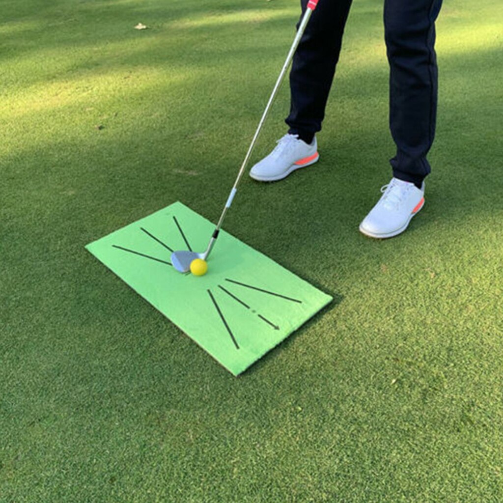 Golftræningsmåtte, svingdetektering batting minigolf træningshjælpsspil, bærbar golftræningsmåtte til hjemmet