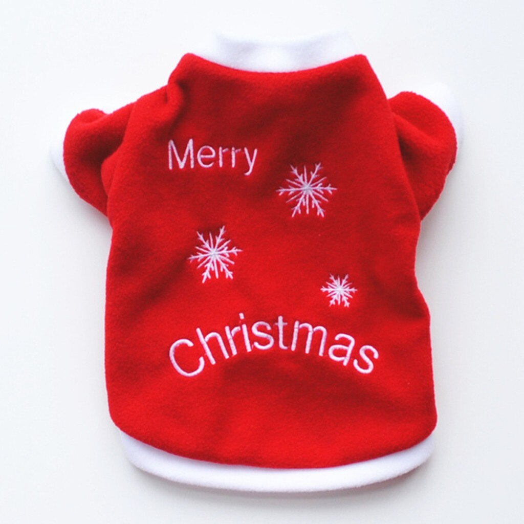 Noël chien à manches longues haut chien vêtements hiver chien veste manteau chiot chien de compagnie hiver noël imprimer vêtements en peluche