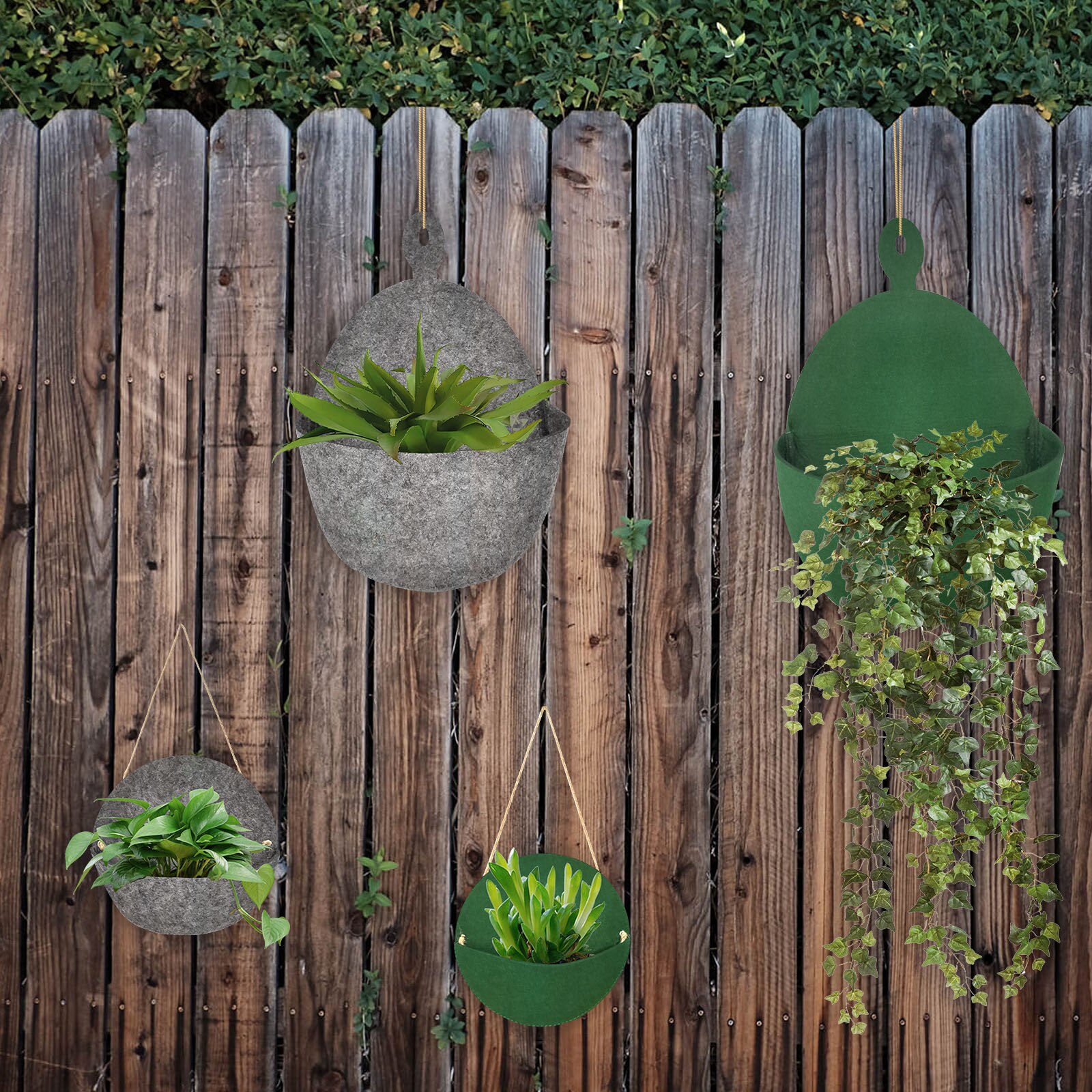 Worki robić uprawy roślin 2 paczki wiszące filcowe donica ogrodowa garnki pojemnik na kwiaty akcesoria robić domu na zewnątrz ogrodów