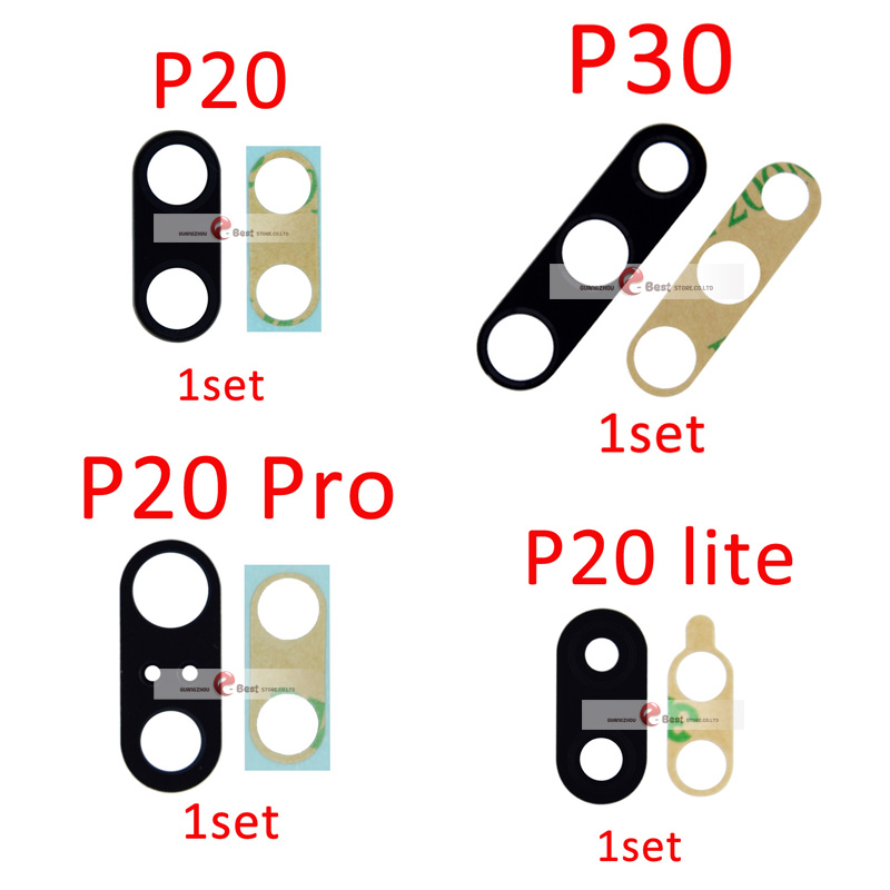 1set Rear Back Camera Glass Lens For Huawei P20 Lite P20 pro P30 With Adhesive Sticker Repair Parts