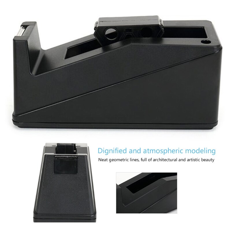 Desktop Adhesive Tape Dispenser Sealing Tape Cutter Table Base Stand Holder Office School Supplies