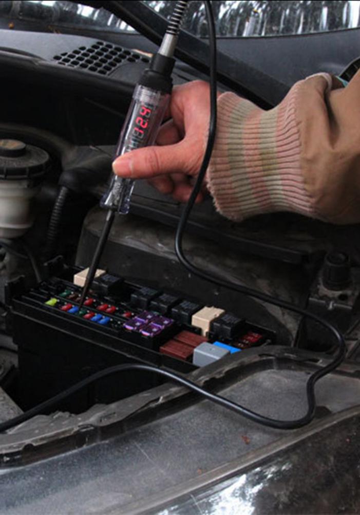 3-24v test pen digital led display abs engineering plast auto kredsløb gauge tester dc spænding til almindelig bil og hjem