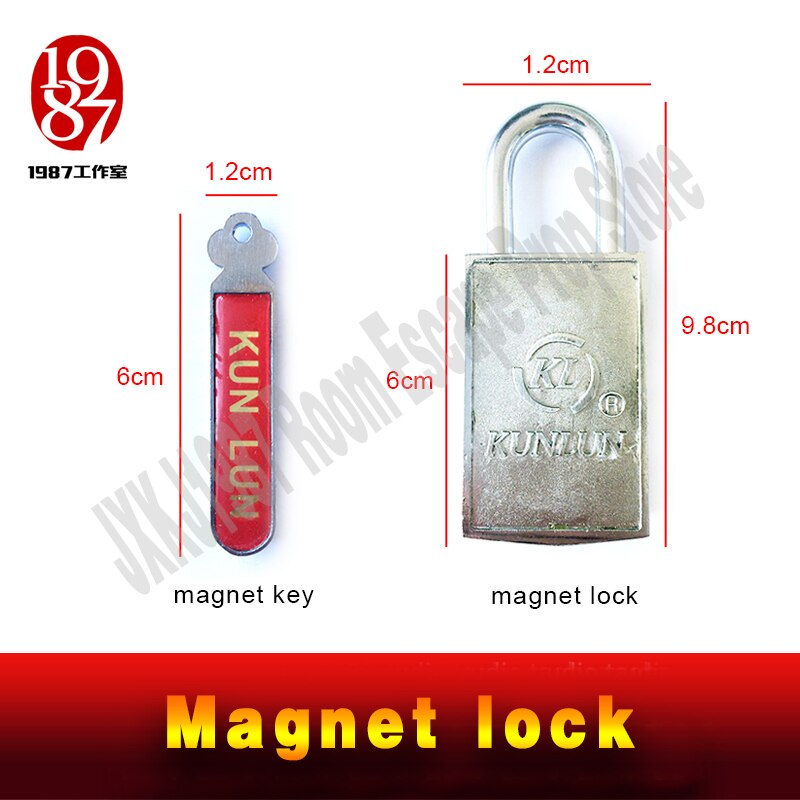 Magnet lock prop for escape room magnet key lock Real life escape mysterious room game prop from JXKJ1987 combination lock
