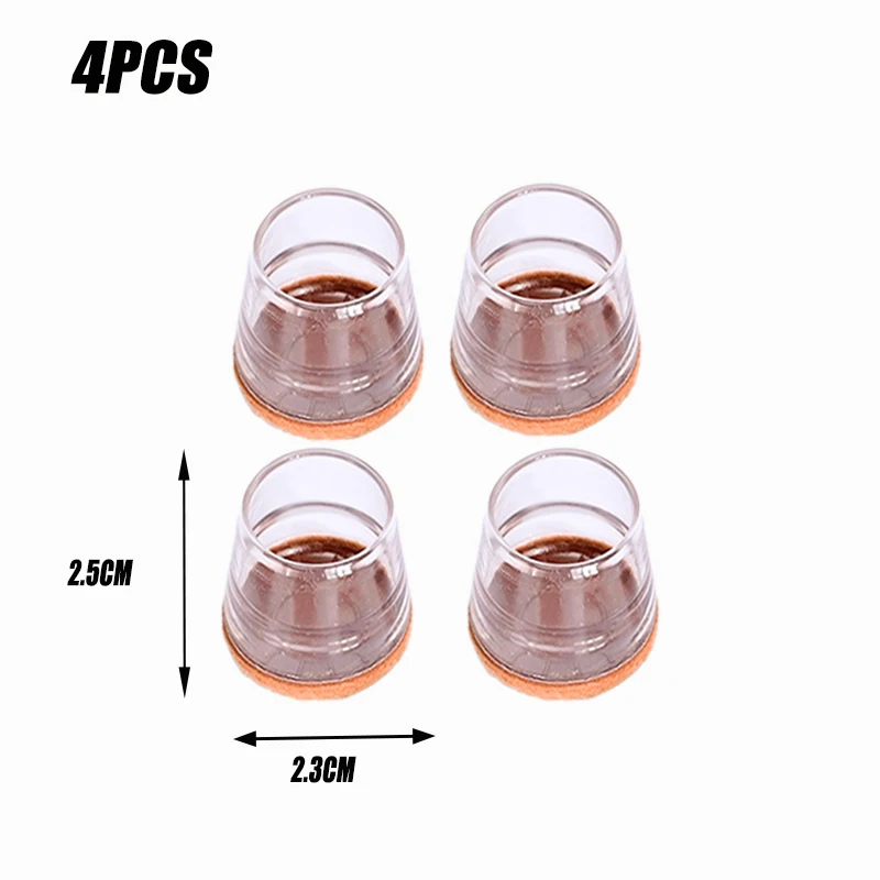 Coussinets de protection coordonnants en caoutchouc pour pieds de chaise, couvre-pieds, meubles, table, intérieur, maison, extérieur, bureau, jardin, 1/4 pièces: Or