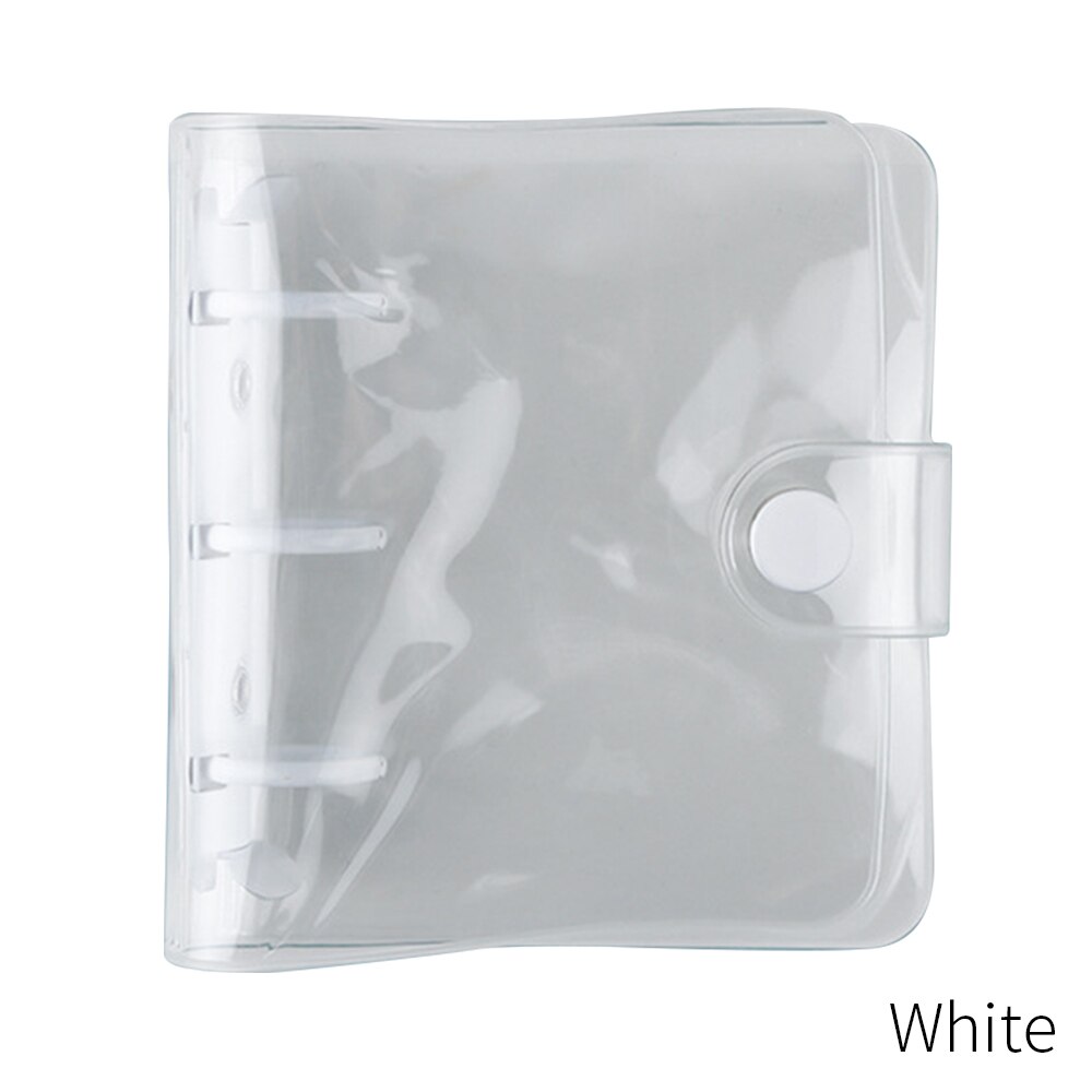 Hoja suelta A5/A6/A7 carpeta de anillas diario cubierta de cuaderno económico estudio impermeable proteger conveniente escuela barata: white