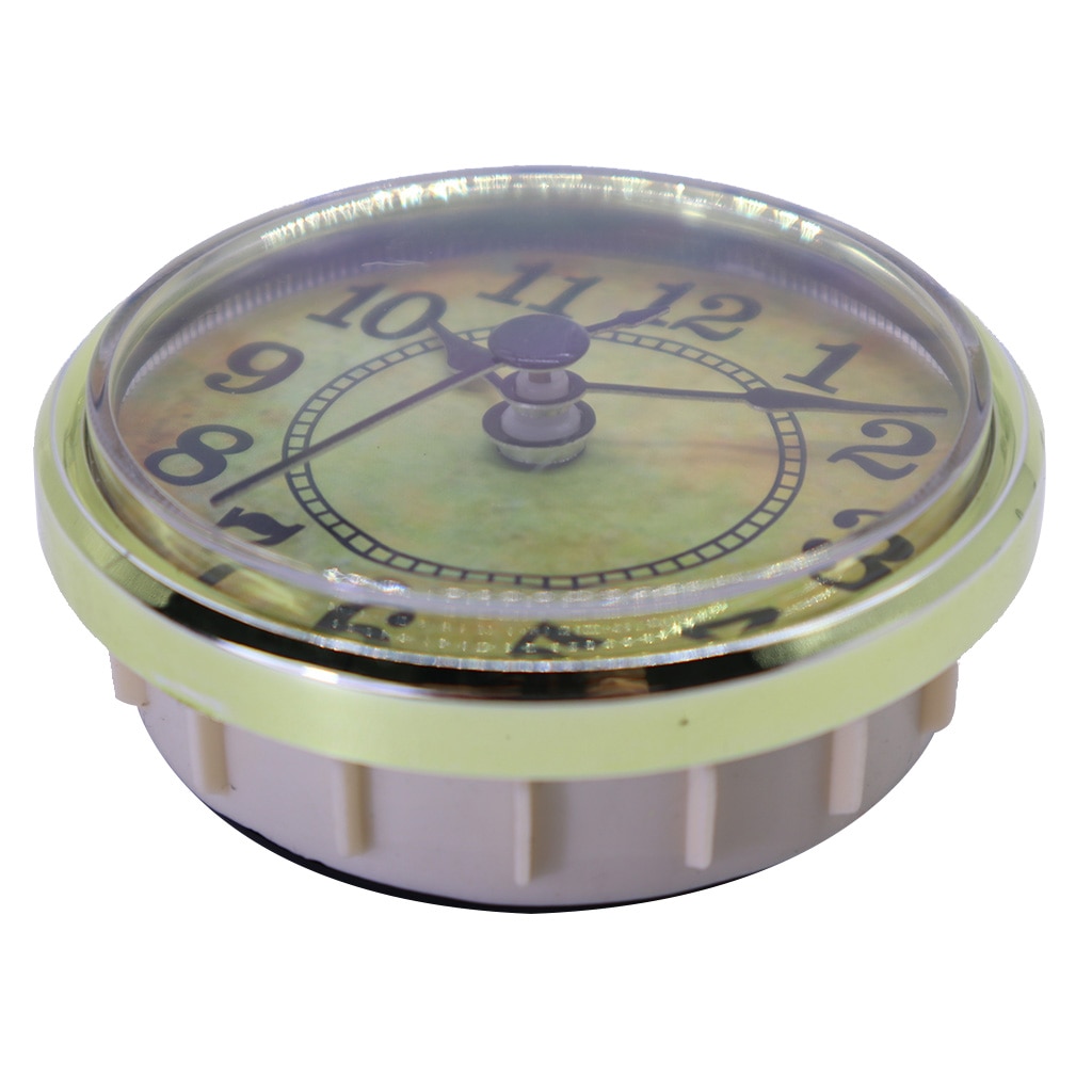 70mm cadran chiffre arabe rond Quartz horloge insérer mouvement garniture dorée
