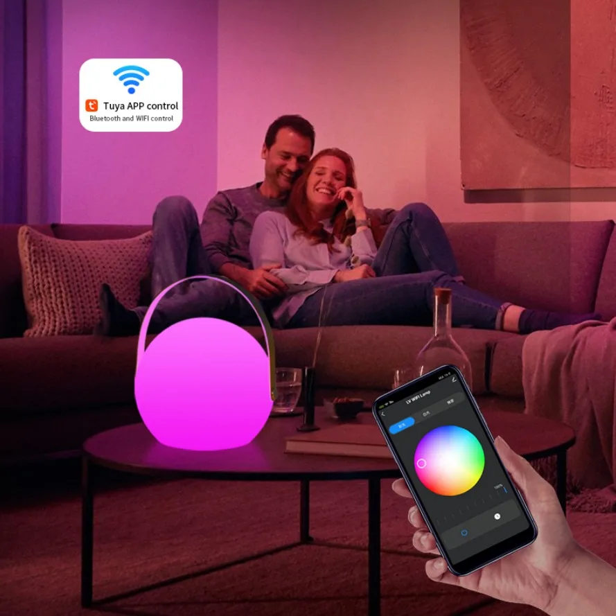 Kleurrijke Draagbare Tuya App Afstandsbediening Rgb Led Outdoor Waterdichte Camping Boek Lamp Sfeer Licht Feest Decoratie Licht Licht
