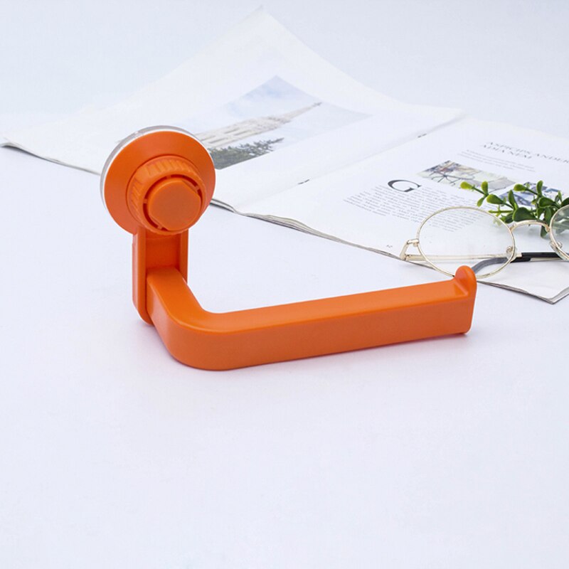 Wall-Mounted Toilet Paper Holders Self-Adhesive Toilet Tissue Hanging Racks Easy-Install Convenient Bathroom Fixture Supplies: orange