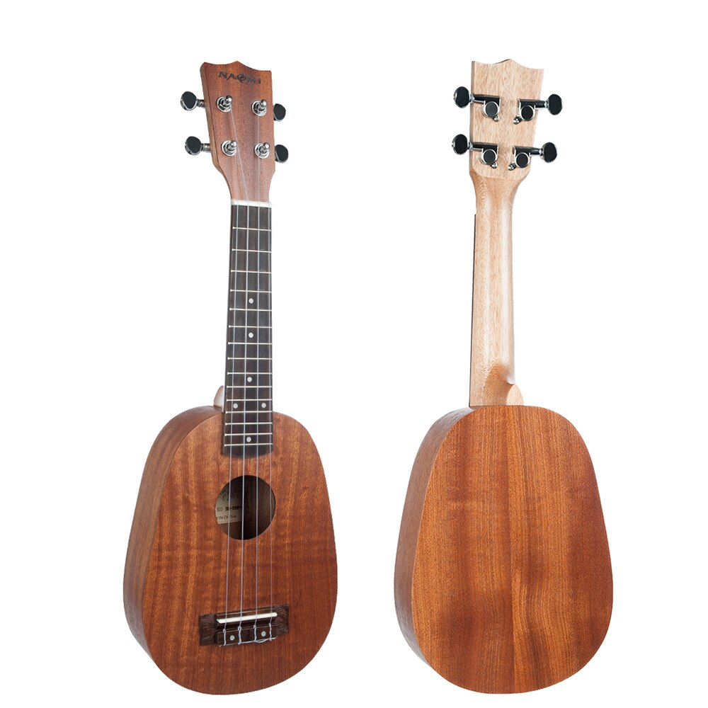 Noemí 26 pulgadas ukelele forma de piña Sapele Topboard Backboard plástico Nut Rosewood puente Ukeleles para niños pequeños niños principiantes