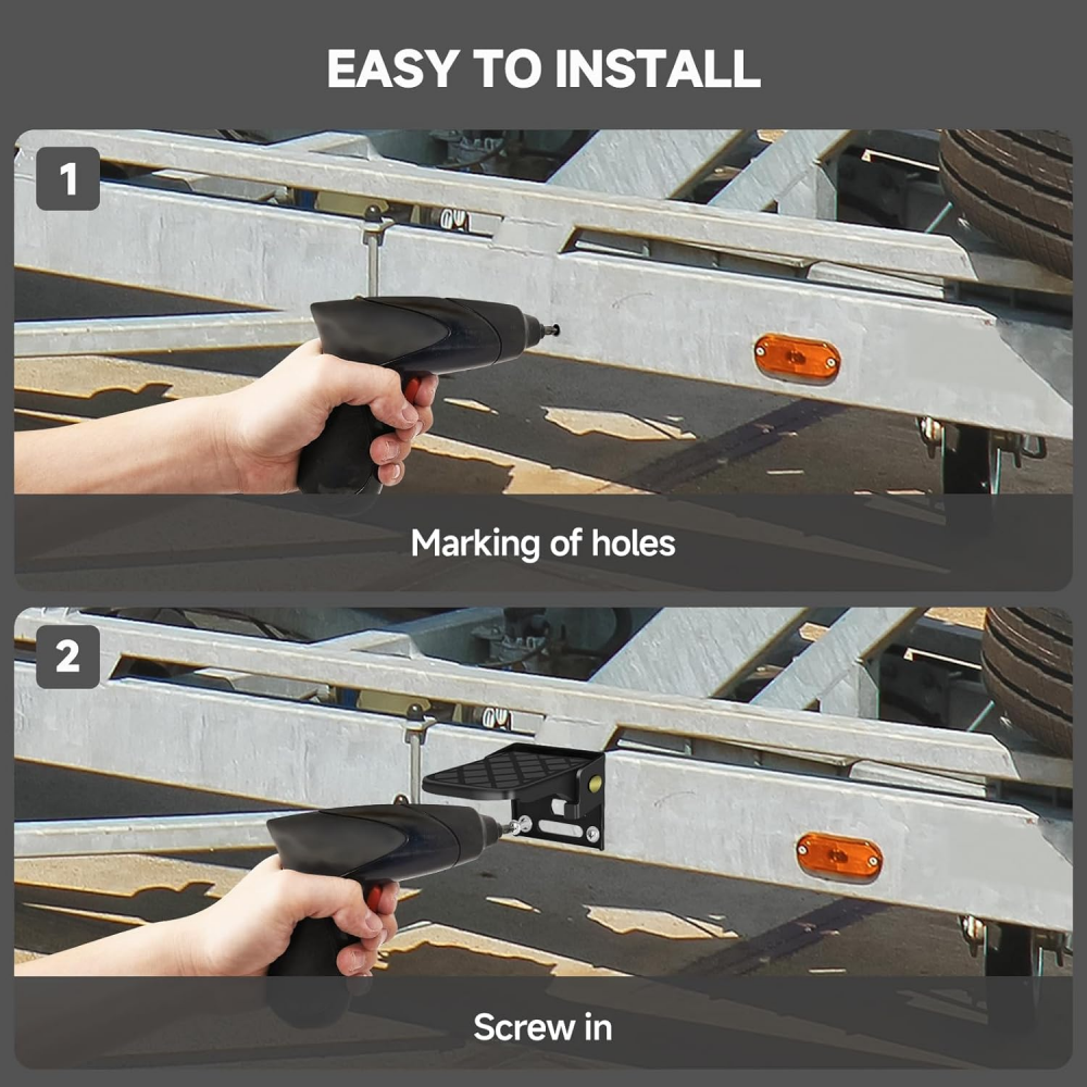 2 pcs folding truck bed step anti-slip for boat trailer bumper pickup truck tailgate ladder camper rv exterior accessories