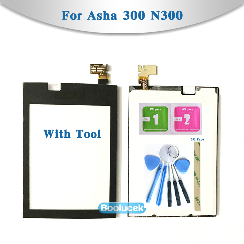 2.4" For Nokia Asha 300 N300 Touch Screen Digitizer Sensor Outer Front Glass Lens Panel Black