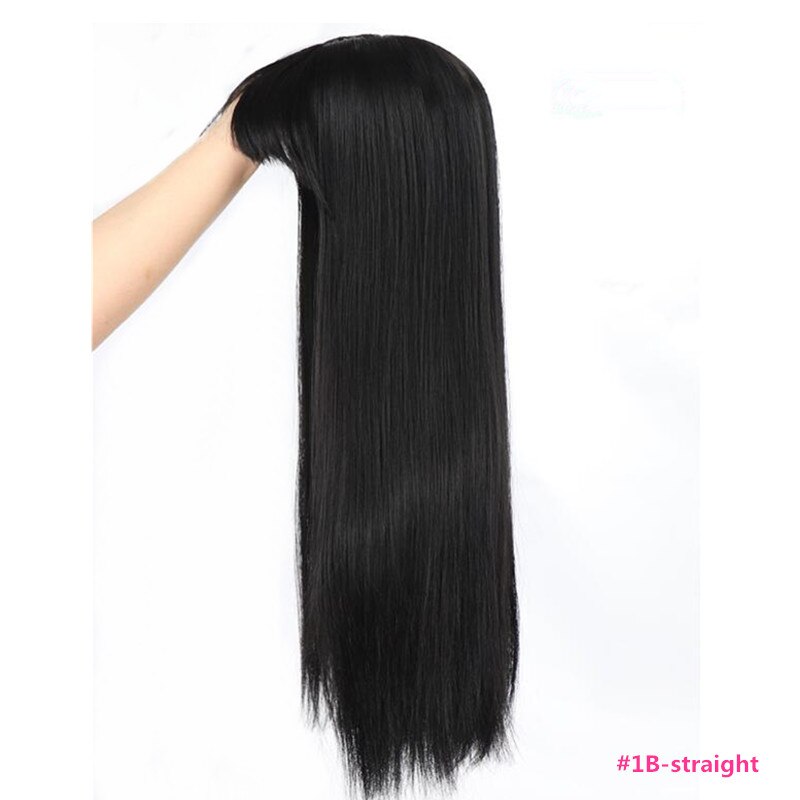 Hywamply 60CM Long Magic Clip on Hair Topper Add Volume Synthetic Hairpiece Closure for Covering White Hair Slightly Hair Loss: T4/27/30