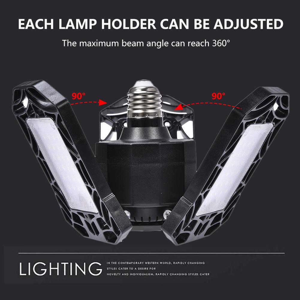 60W/6000LM /30W LED Adjustable Three Light Garage Lamp High Bay Light UFO Workshop Parking Warehouse Lamp IP65 85-265v E27/E26