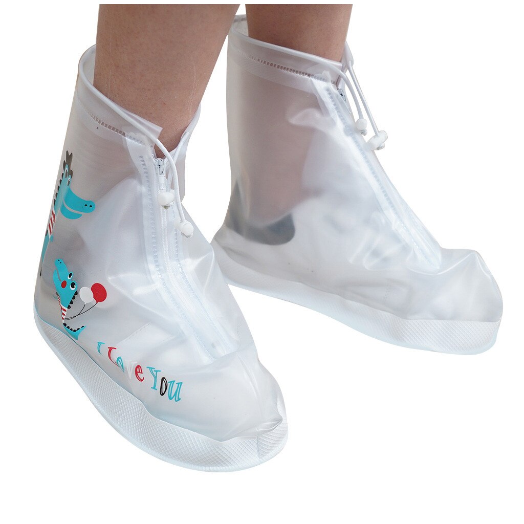 1Pair Non-disposable Protective Thicken Waterproof Carpet Cleaning Shoe Cover For Kids Children Outdoor Travel Shoe Cover A21#3