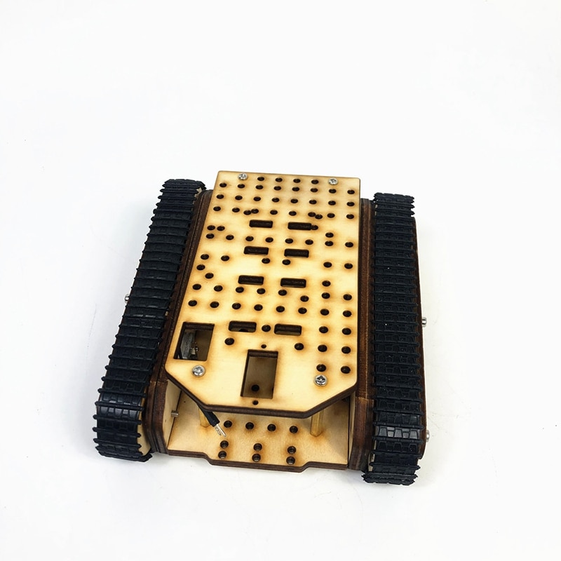 Houten Rupsbanden Tank Chassis Rc Tank Smart Robot Tank Car Chassis Kit Track Crawler Rc Tank Smart Robot Tank Auto chassis Kit