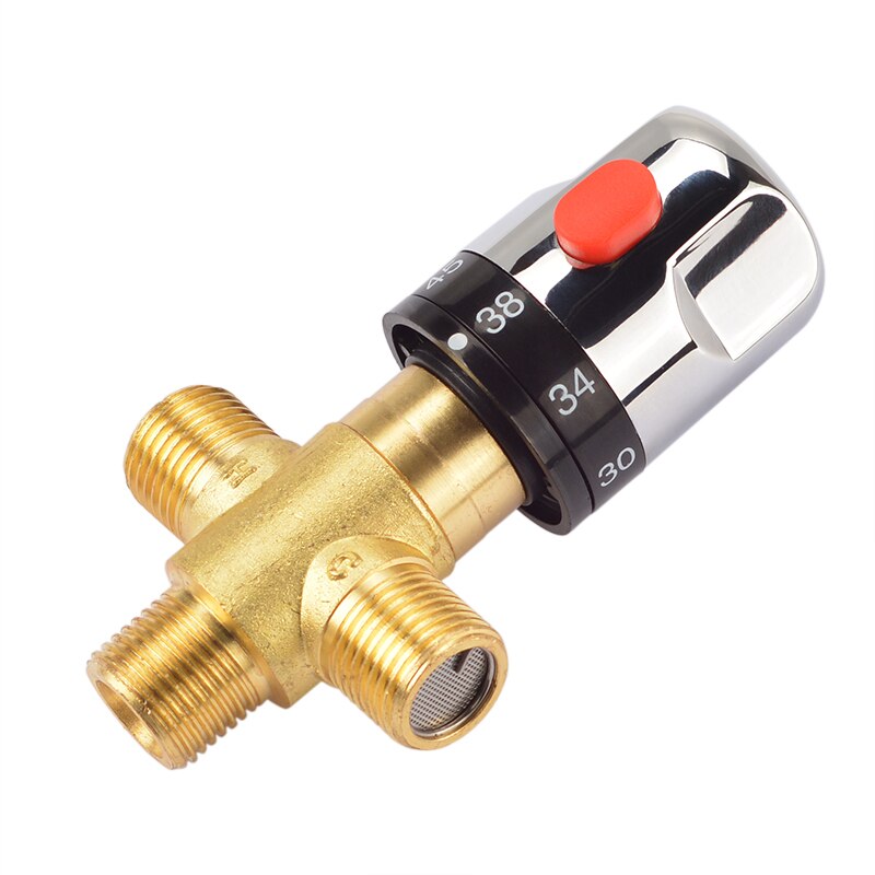 Brass Thermostatic Mixing Valve Bathroom Faucet Temperature Mixer Control Thermostatic Valve Home Improvement Accessories