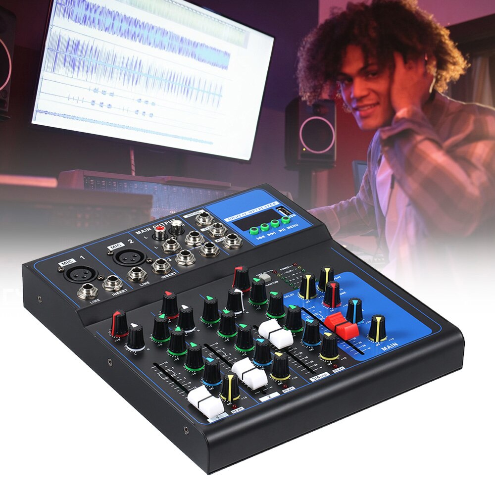 High Tone Multi-Function Recording Mixing Console 4-Channel Meeting Hosting Singing Mixing Console