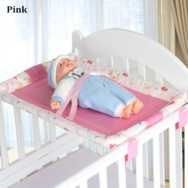 ALWAYSME Baby Kids Diaper Changing Tables Dresser Top For Best Infant Diaper Change Non-Skid Bottom Safety Strap Adjustable: Pink