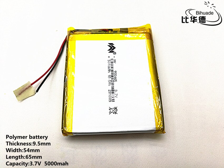 1pcs/lot 3.7V,5000mAH,[955465] PLIB; polymer lithium ion battery / Li-ion battery for tablet pc,power bank,E BOOK;