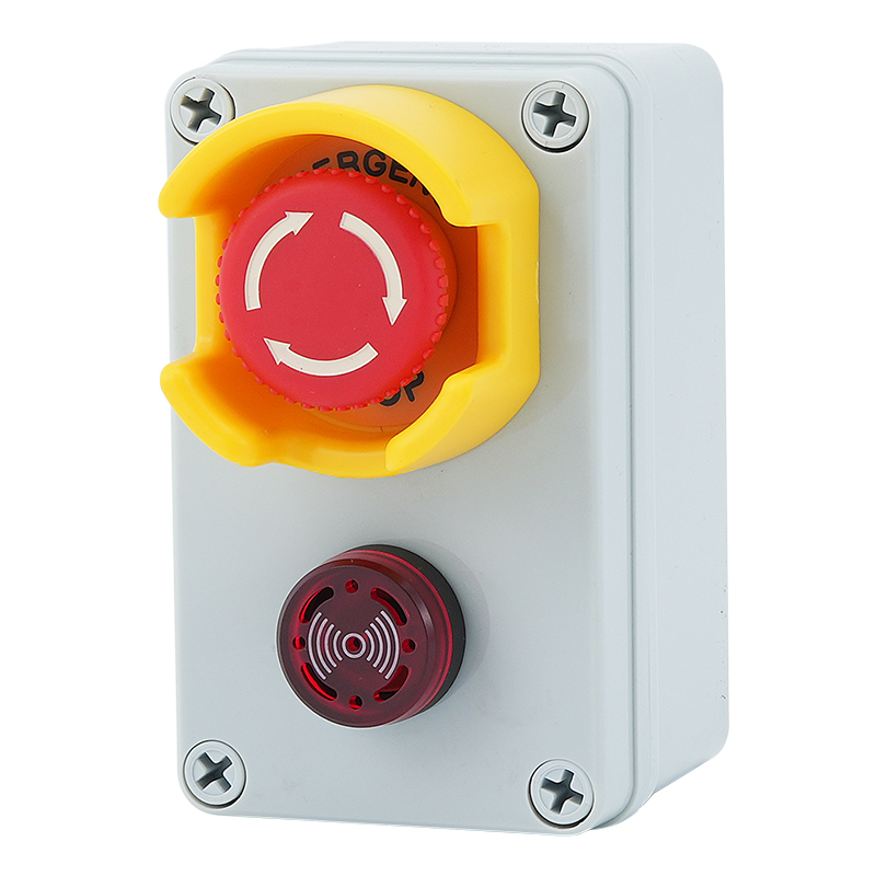 Push button switch, control box, mains switch, electrical control box, emergency start/stop indicator button, protective housing