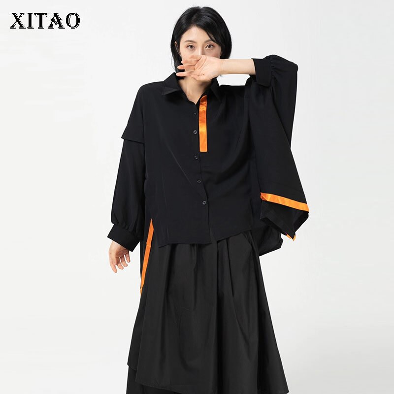 Xitao Onregelmatige Patchwork Lint Blouse Vrouwen Vicedeal xitao-onregelmatige-patchwork-lint-blouse-vrouwen-vicedeal