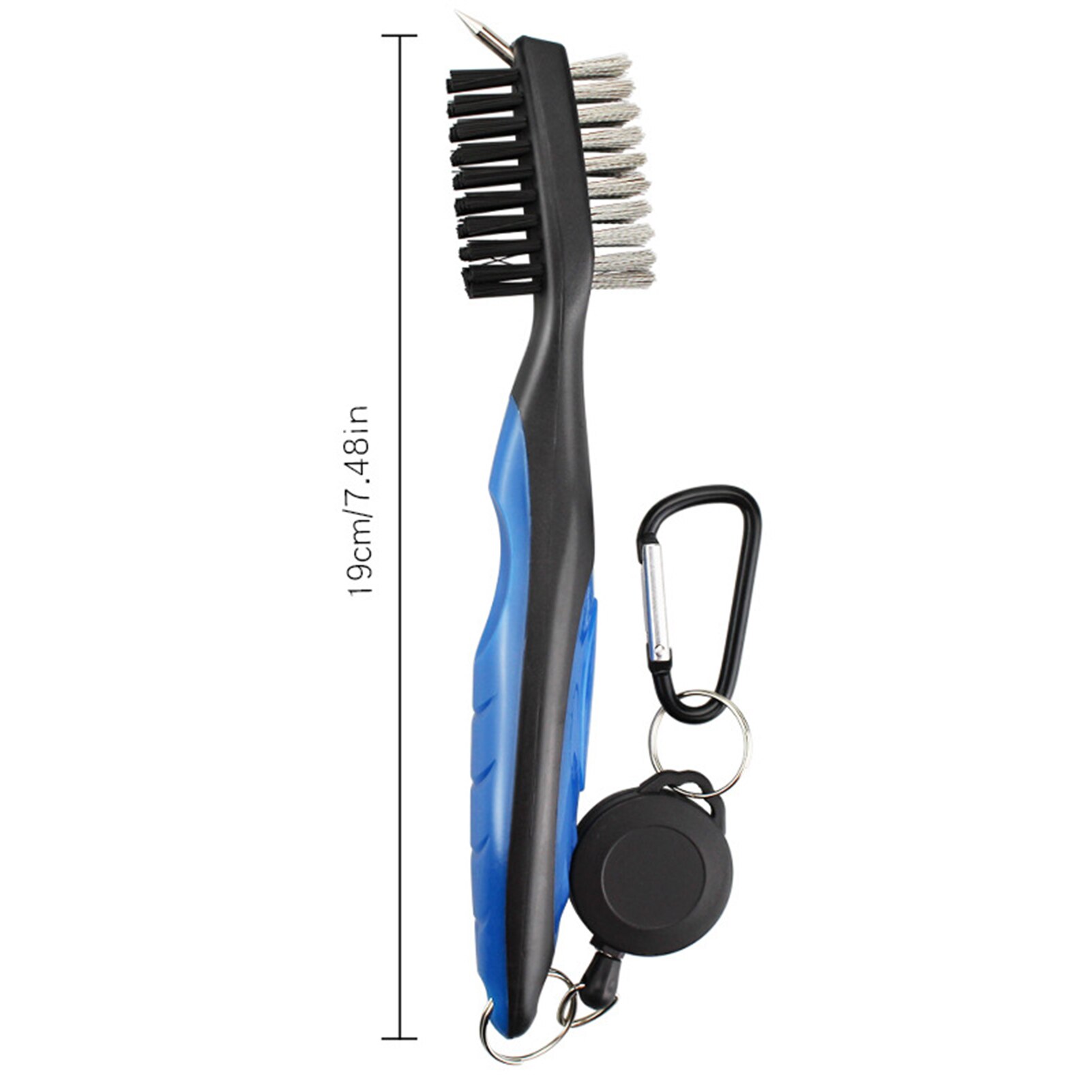 Escova para limpeza de tacos de golfe, escova com 2 lados para limpeza de ranhuras em cunha, kit de limpeza, ferramenta de limpeza, peças para esportes ao ar livre