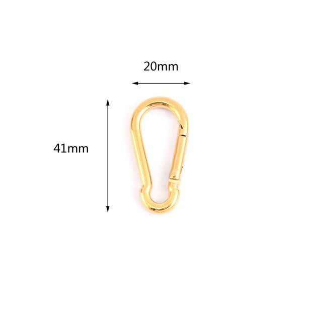 100%  rustfrit stål lås til smykker, der finder stærk lænke u karabinhage snapkrog charm klatring spænde hestesko lås: Snapkrog-guld