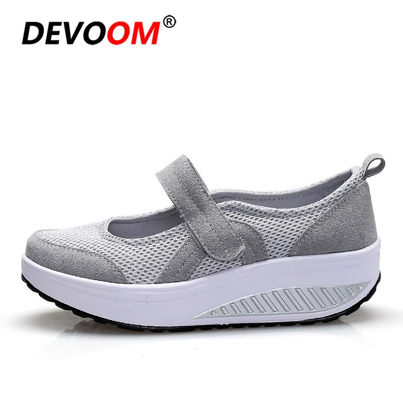 Swing Sneakers Jump Shoes Breathable Mesh Women Sport Shoes Sneakers Women Fitness Massaging Shoes Workout Shoes For women: Silver / 7.5