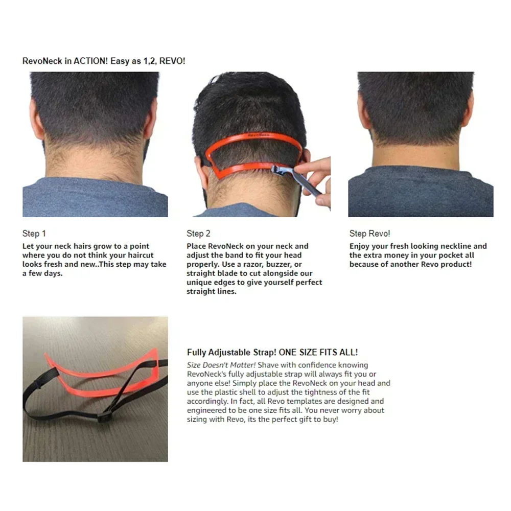 Règle de coupe de cheveux, Guide de décolleté, façonnage, modèle de barbe, peigne, pochoir de cou, styliste arrière, règle de cou pour hommes, accessoire de barbier