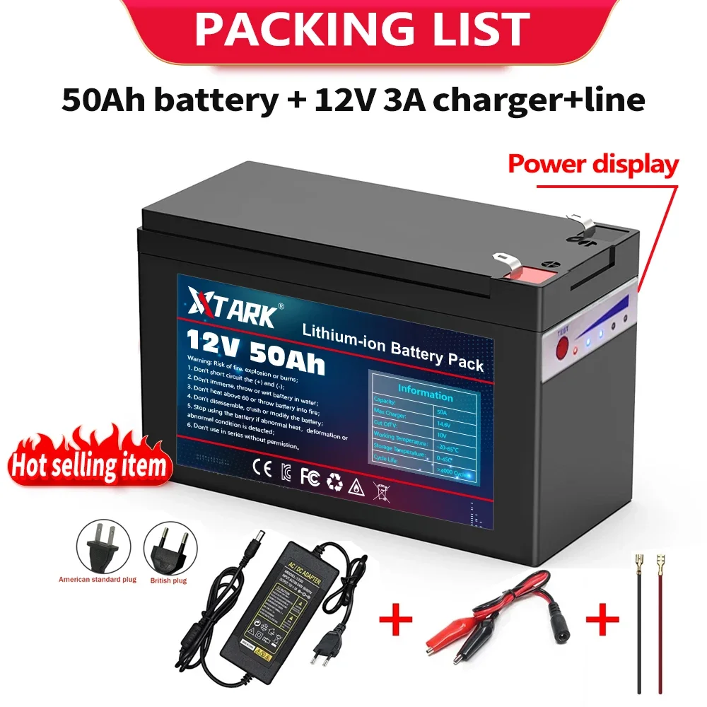 2024 verbesserte Lifepo4 Lithium-Batterie 12V 120ah tragbare wiederauf ladbare Batterie eingebaute Power Display Port Aufladung: WHITE