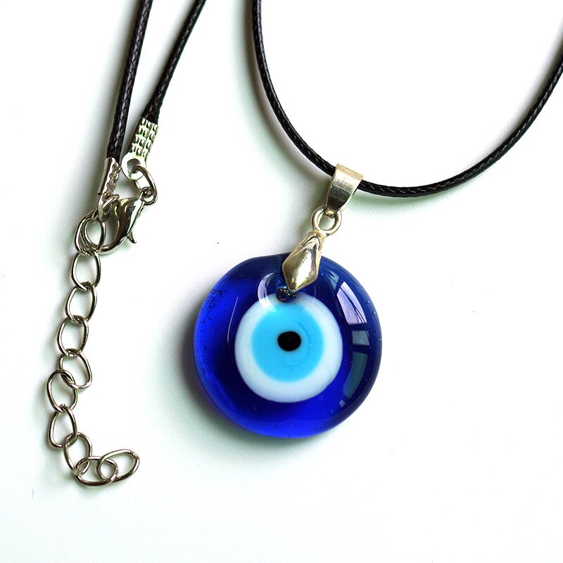 Zee Blauw 25/30/35Mm Evil Eye Hangers Ketting Voor Vrouwen Mannen Glas Turkije Evil Ogen Lucky ketting Choker Sieraden Accessoires: 2.5 mm