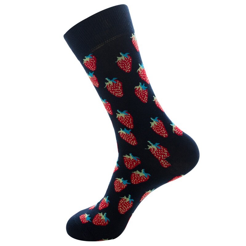 1 pair men socks combed cotton bright colored funny socks men's calf crew socks for business causal dress wedding: 22