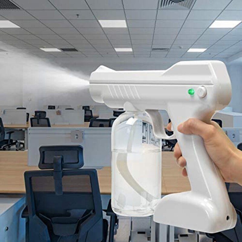 Electrostatic Sprayer Fogger Machine, Handheld Rechargeable Nano Fine Mist Adjustable Atomizer, 800mL Electric Cordless Gun U1JE