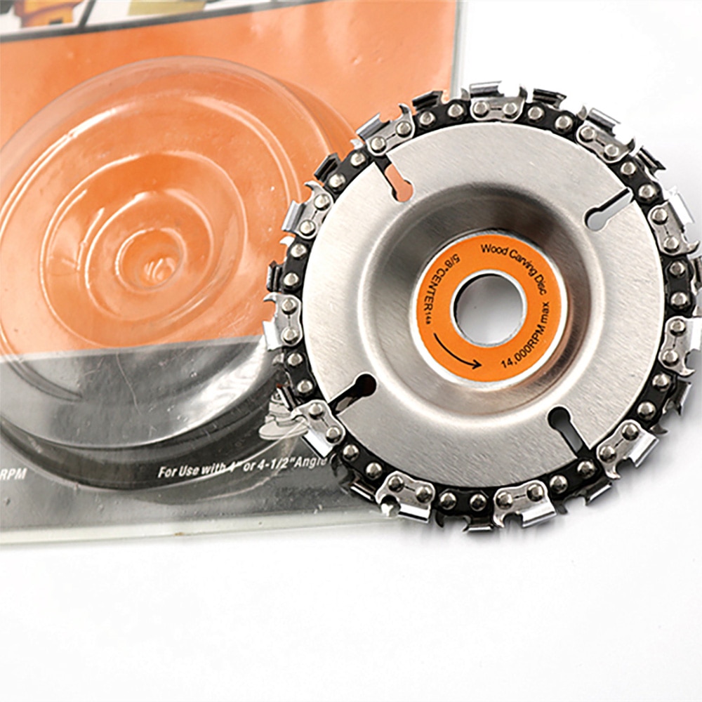 Schuurmiddelen 4 Inch Haakse Slijper Disc en Ketting 22 Tand Fijn Cut Chain Set Voor 100/115 Slijpmachine Disc kettingzaag
