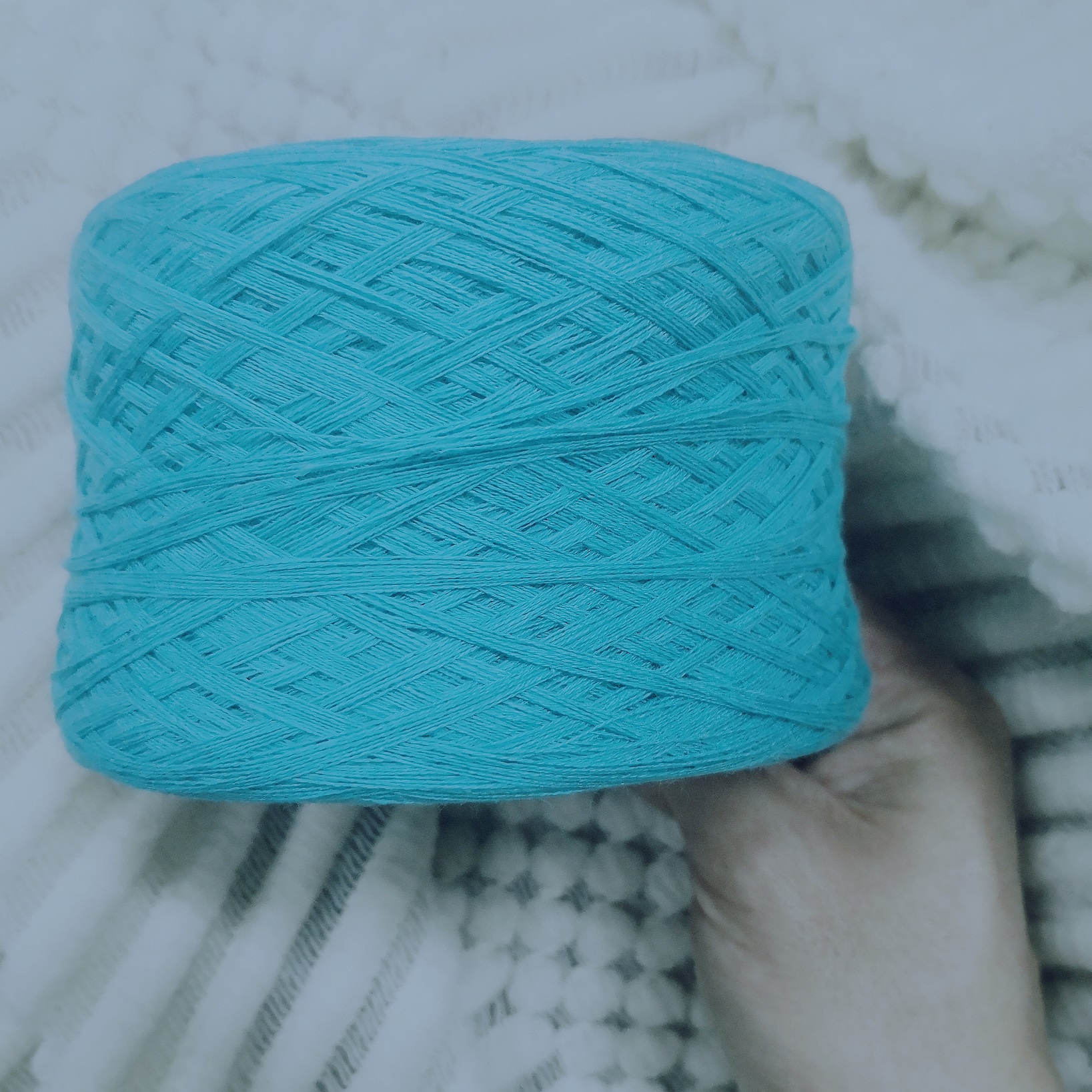 Knitting Cotton Yarn Thread Non Bleached Raw Coton Cords Baby ClothES Cochet DIY Scarf Sweater 500grams/Ball: SKY BLUE