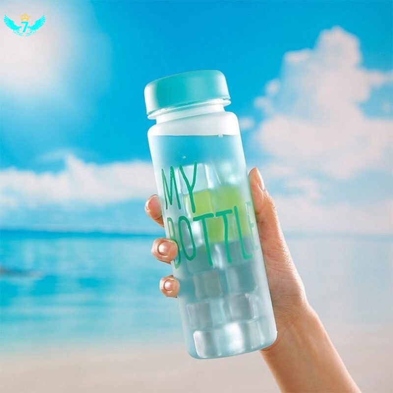500ml bärbar transparent dryck glasflaska vattenflaska för vattenfruktsaft bärbar sportresa plastflaska