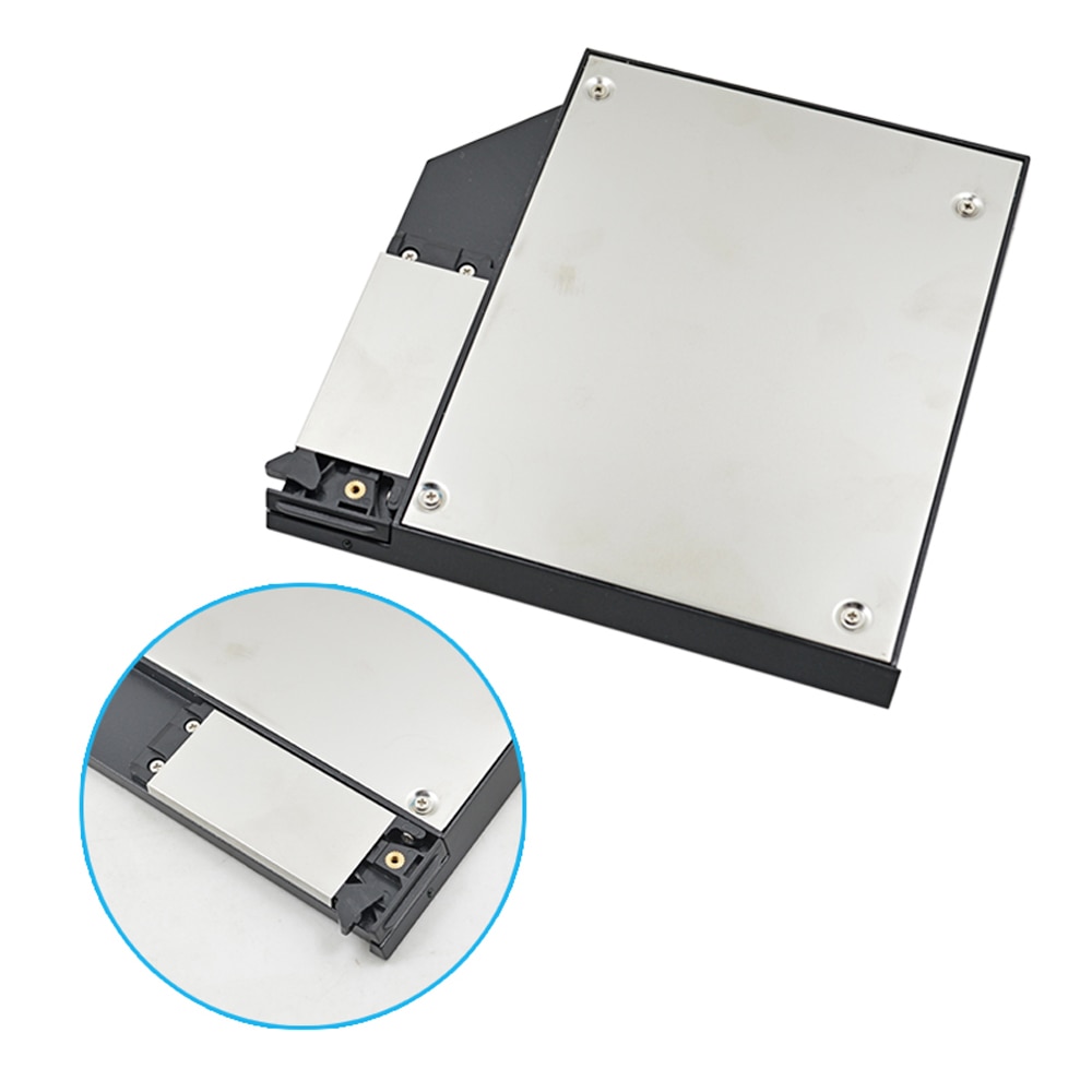 TISHRIC 2nd HDD Caddy 9.5mm SATA 3.0 2.5&quot;SSD HDD Box Enclosure For Dell E6310 E6400 E6500 E6410 E5400 M2400 M4500 Pro OptiBay