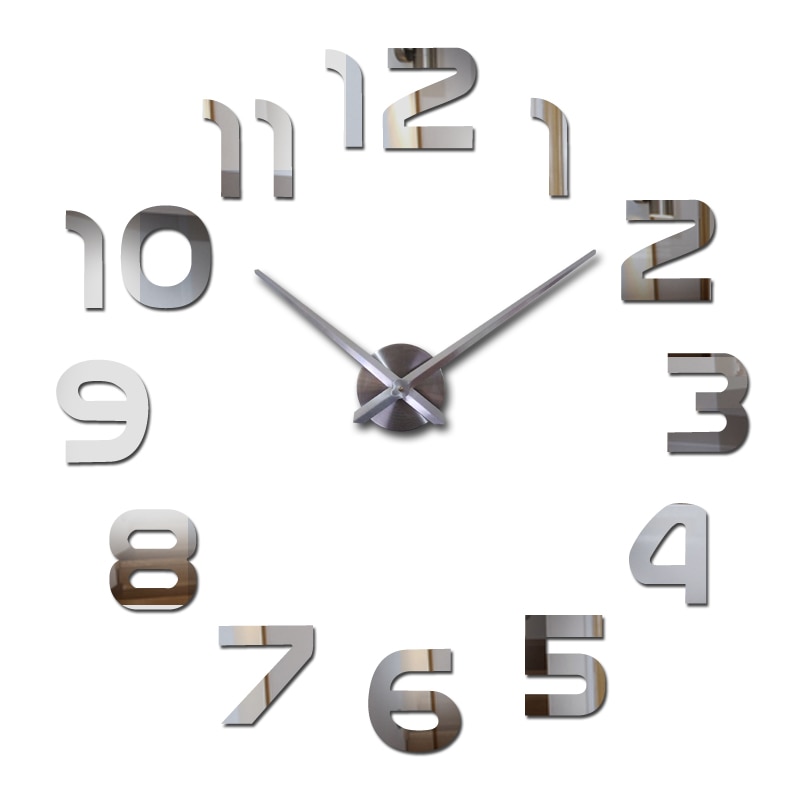 Topp 3d veggklokke reloj de pared kvartsklokke moderne gjør-det-selv-klokker stue butikk dekorative horloge murale-klistremerker