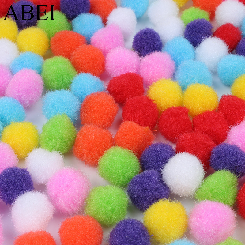 100 stks/partij Mix Kleuren Pompom DIY Handgemaakte Craft Furball Zachte Pluizige Pom pom ballen voor Wedding party Scrapbooking Woondecoratie