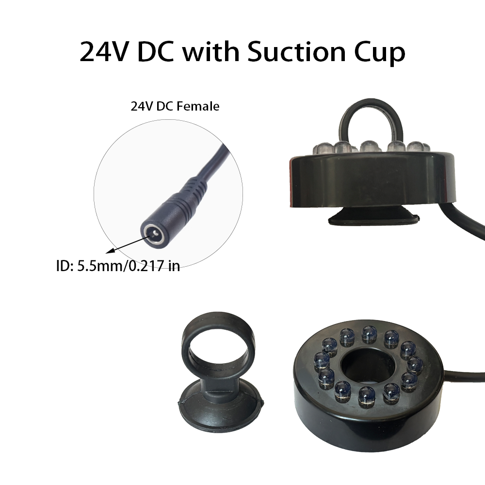 USB LED-verlichting Kleurrijk licht DC waterdichte ronde lamp met gat voor aquarium zwembad tuin aquarium decoratieve verlichting: green