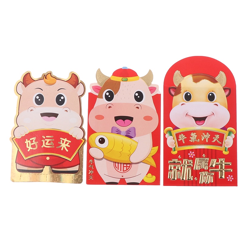 6pcs Chinese Red Envelope Year Spring Festival Envelope For Chinese Year