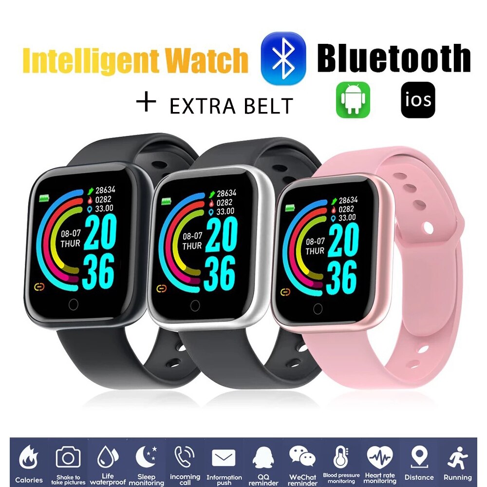 Smart Horloge Polsbandje Bloeddrukmeter Armband Vrouwen Mannen Kids Klok Sport Digitale Horloges Smartwatch