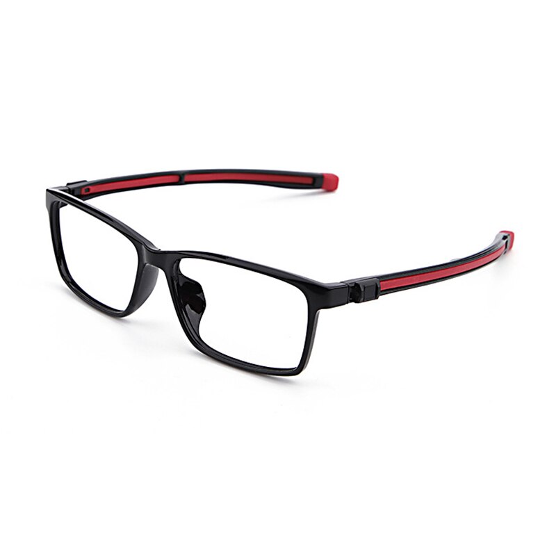 Montura de gafas ópticas deportivas para hombre y mujer, lentes cuadrados con absorción magnética, con imán para colgar en el cuello, gafas para miopía ajustables: black red