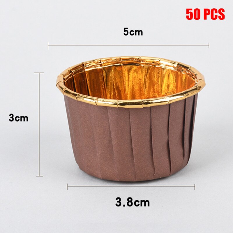 50/100pcs Aluminum Foil Cupcake Paper Cupcake Liner Baking Cups Muffin Cupcake Paper Cups Baking Pastry Tools Bakeware: 9