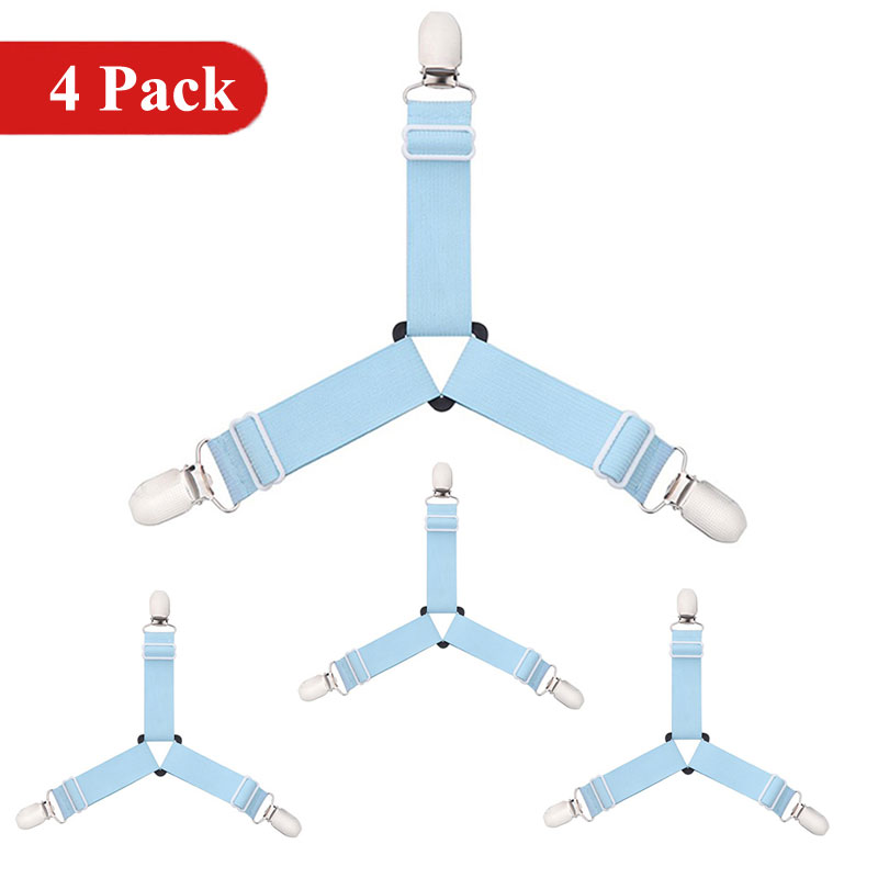 4Pcs/set Elastic Bed Sheet Holder Belt Fastener Bed Sheet Clips Home Textiles Bed Clip Mattress Blankets Bed Holder Gadgets