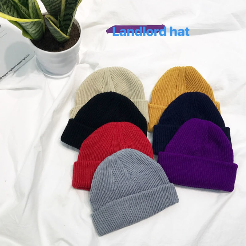 Unisex huer strikkede hue kvinde beaines til vinter åndbar mænd gorras simpel hat varm solid afslappet dame #39 dame hue