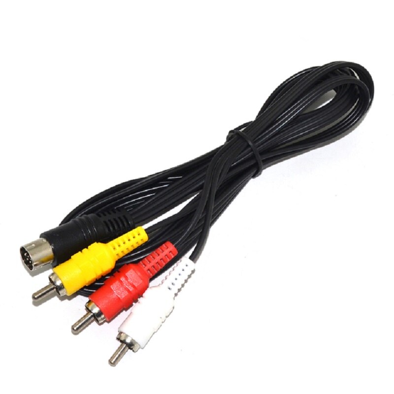 1.8M 6ft Audio Video Av Kabel Gold Plating/Nickle Plating Plug Voor Sega Saturn A/V rca Connection Cord