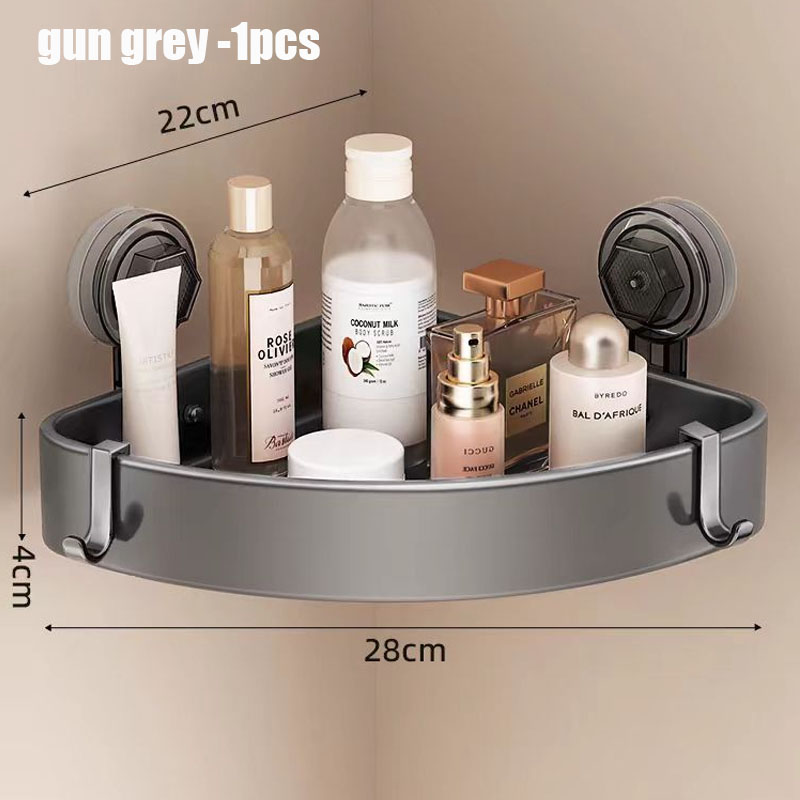 Wall Shelves Bathroom Accessories Sucker Multi Functional Storage Shelf for Shower Without Drilling Organizers Supplies Hardware: Yellow